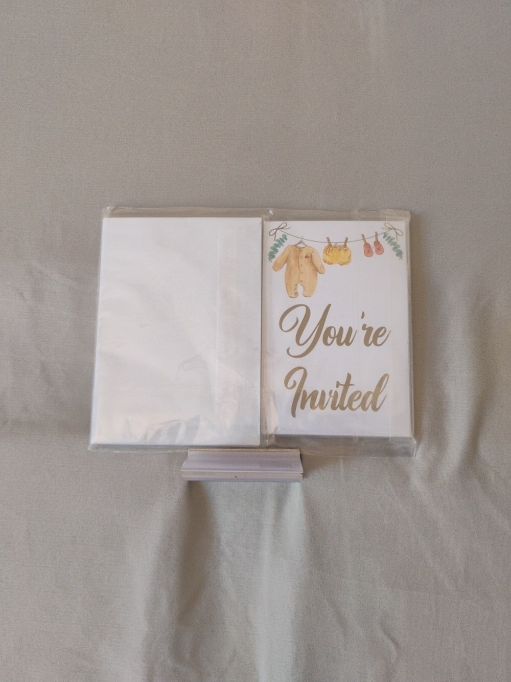 You're Invited Yellow & Gold Baby Shower Invitation Cards